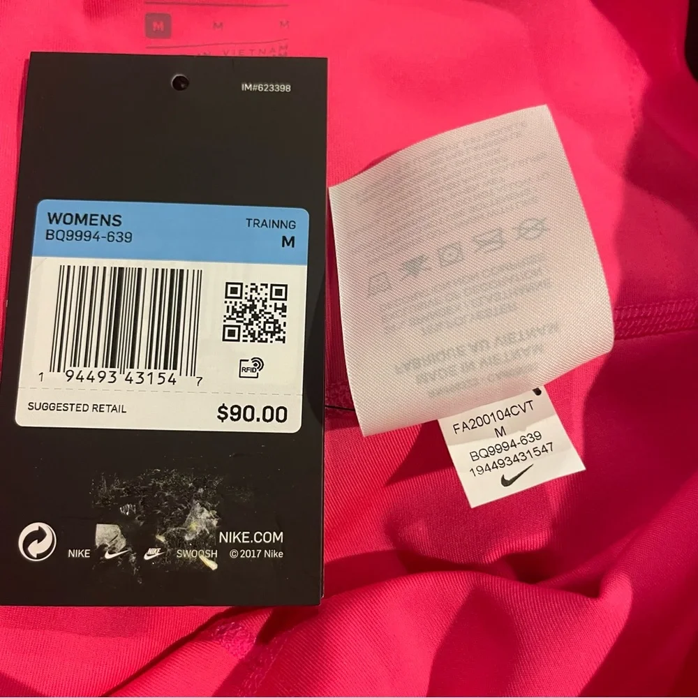 NWT Nike One Luxe Women's Mid-Rise 7/8 Leggings Hyper Pink Medium‎